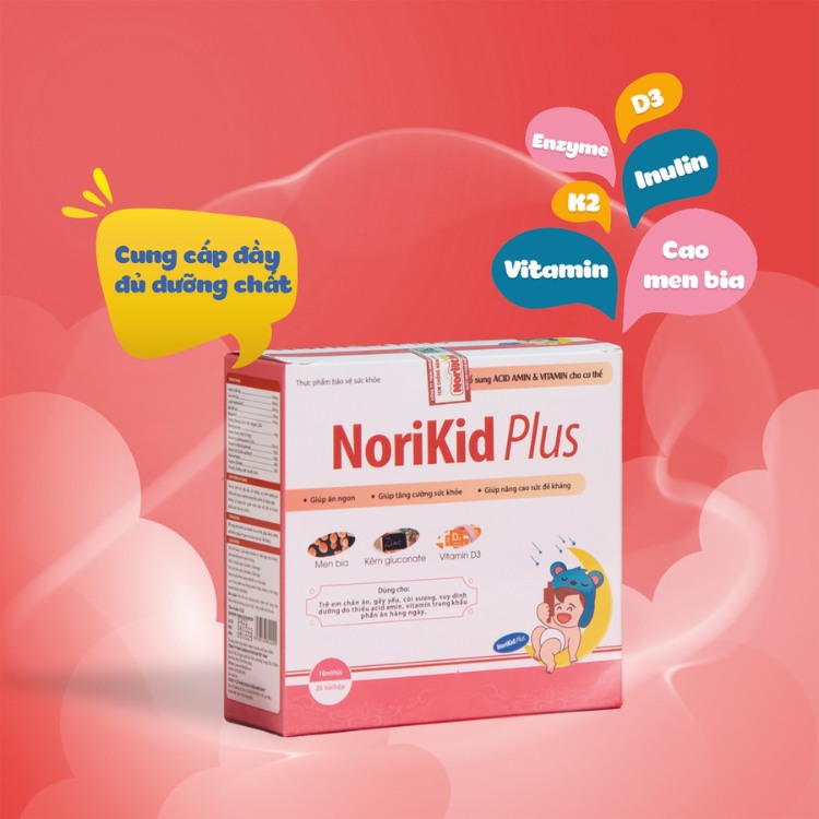 Siro Norikid Plus - bé ăn ngon, tiêu hóa khỏe, hấp thu tốt! 1