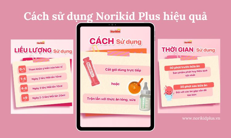 Cách sử dụng Norikid Plus cho trẻ 1