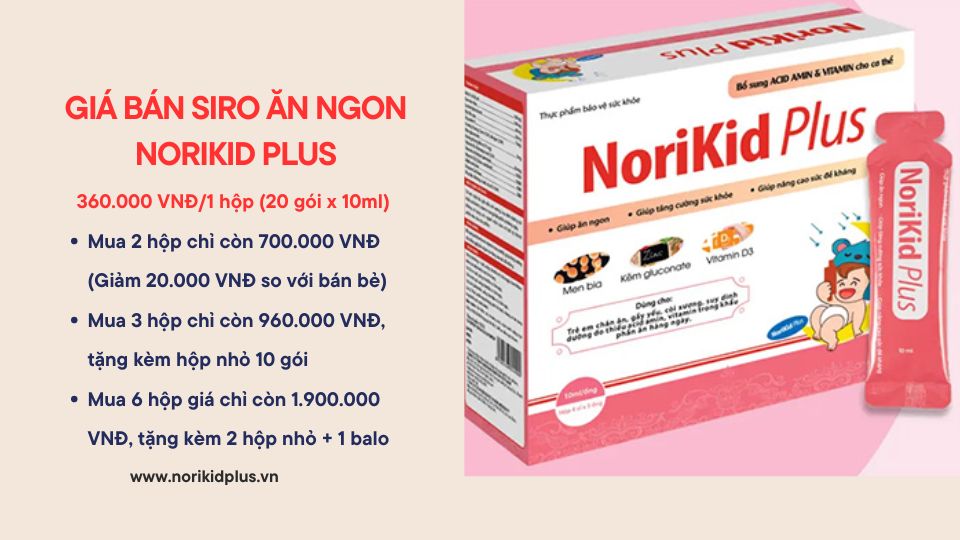 Giá bán chính thức của Norikid Plus 1