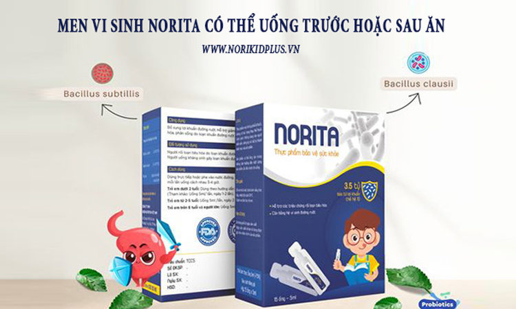 Nên uống men vi sinh Norita trước hay sau ăn?